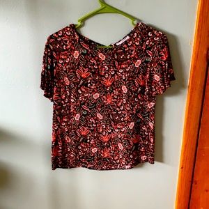 Floral tshirt blouse